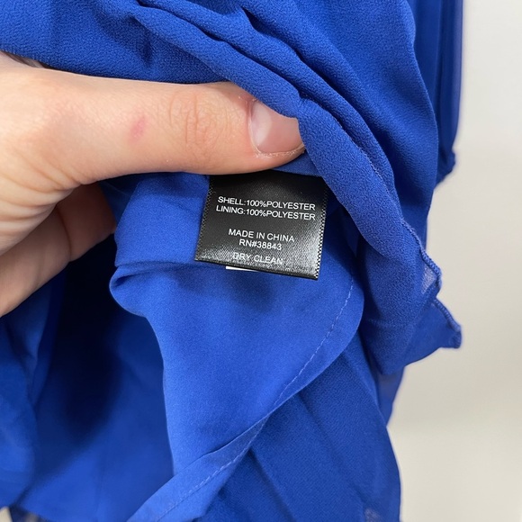 Blue Pleated Long Sleeve SamEdelman Women's Plisse Long-SleeveTie-Waist DressNWT - Picture 9 of 15